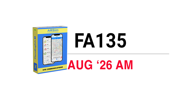 FA135 Aug 2026-MORNING - 6 month VFR access (ERAU)